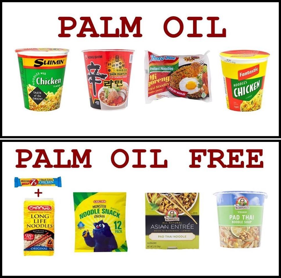 What products have palm oil