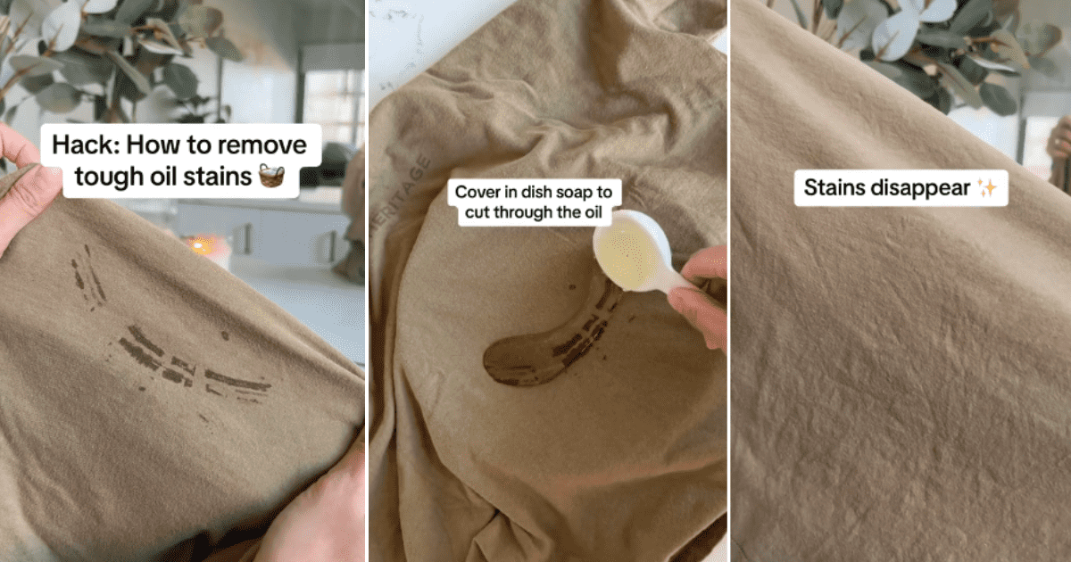 Mom-of-two shares hack to smoothly remove oil stains from clothes ... How to remove palm oil stain from clothes
